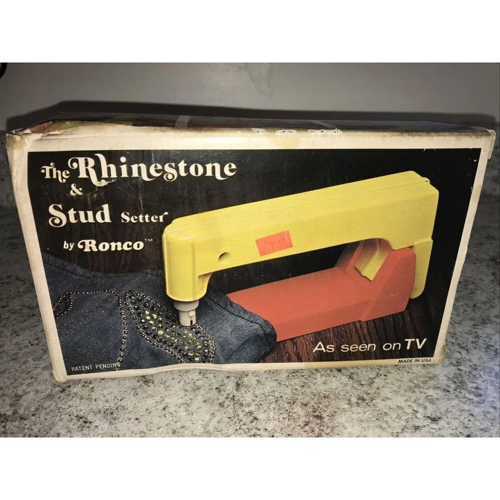 Vintage 1974 Ronco The Rhinestone & Stud Setter Bedazzler Three Punches READ